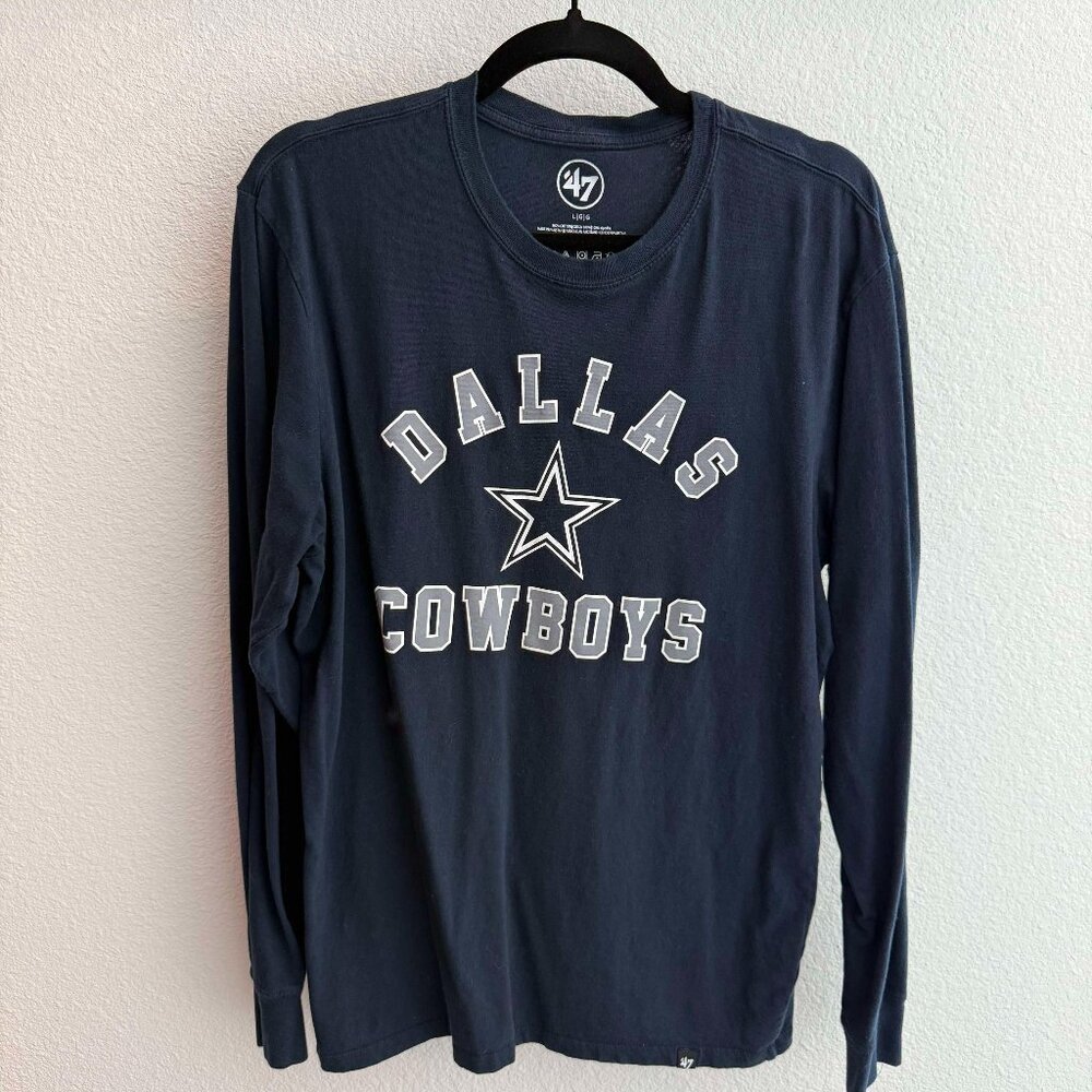Men's Navy Dallas Cowboys Long Sleeve T-Shirt Size Large
